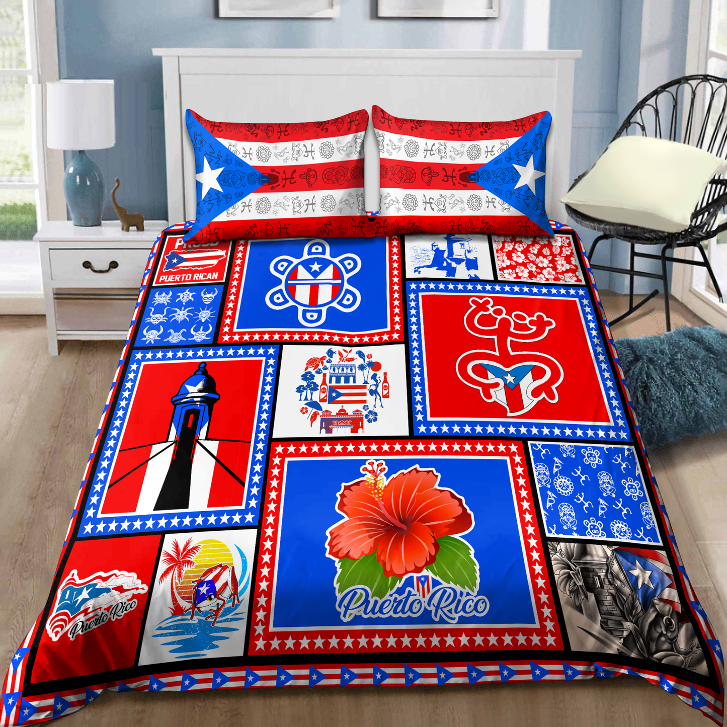 Puerto Rico Art 3D Printed Bedding Set