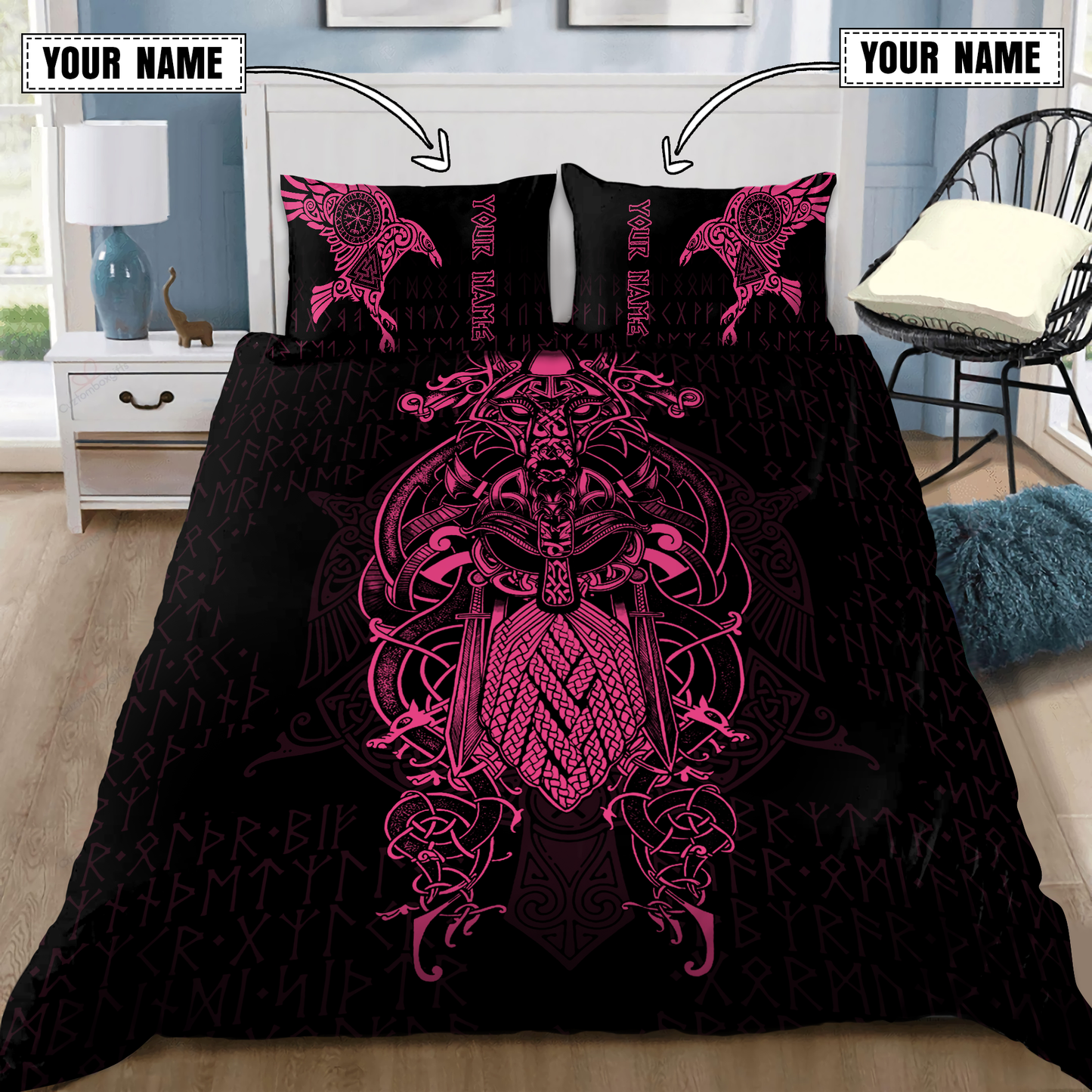 Premium Raven Of Odin 3D All Over Printed Bedding Set