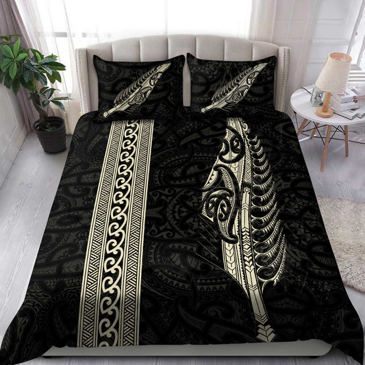 Maori Silver Fern Gold Bedding Set AM15072104