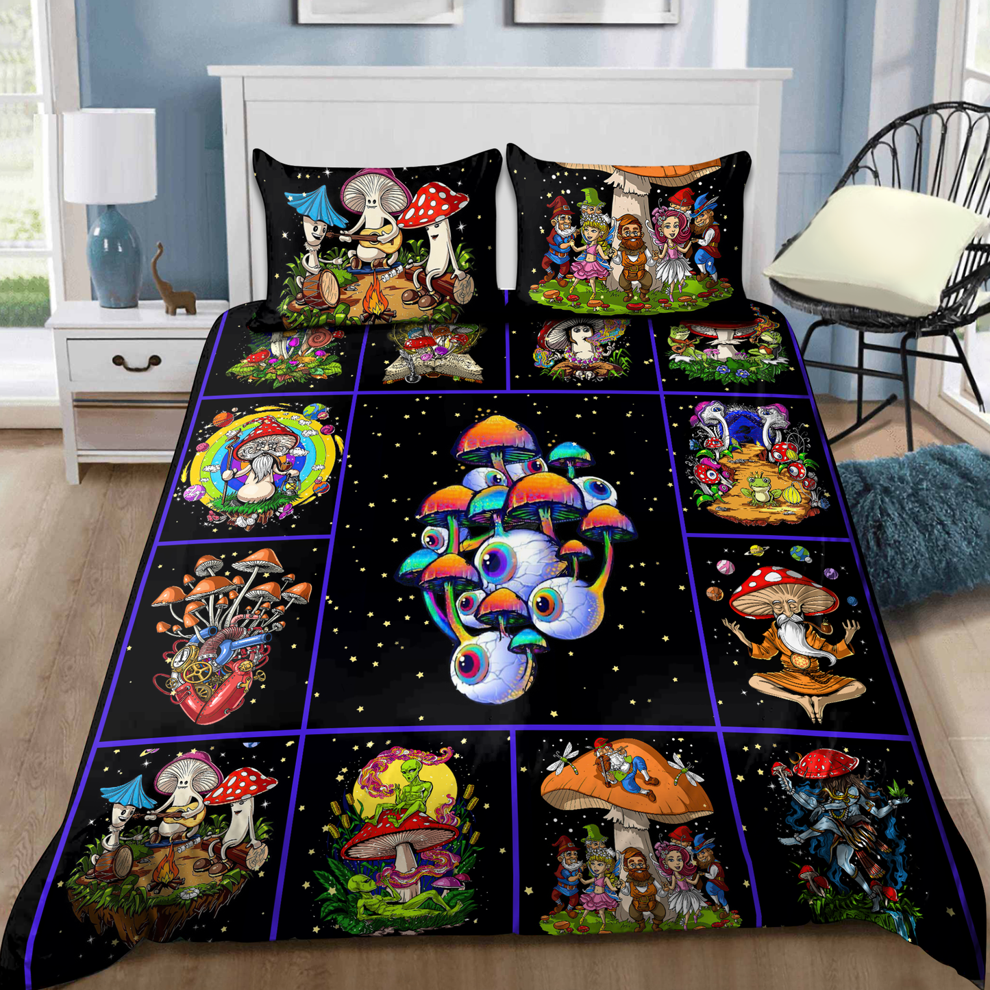 Mushroom 3D All Over Printed Bedding Set