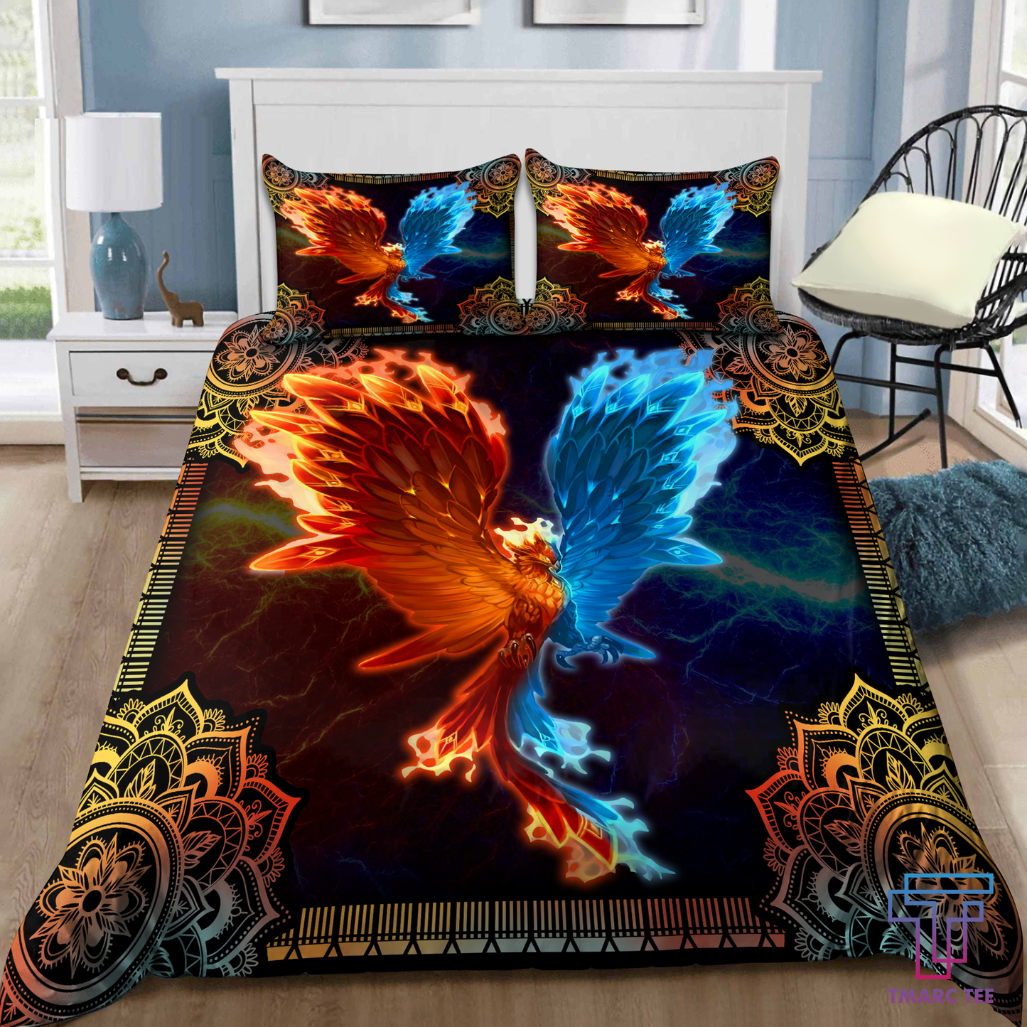 Phoenix 3D Al Over Printed Bedding Set  DA25062102