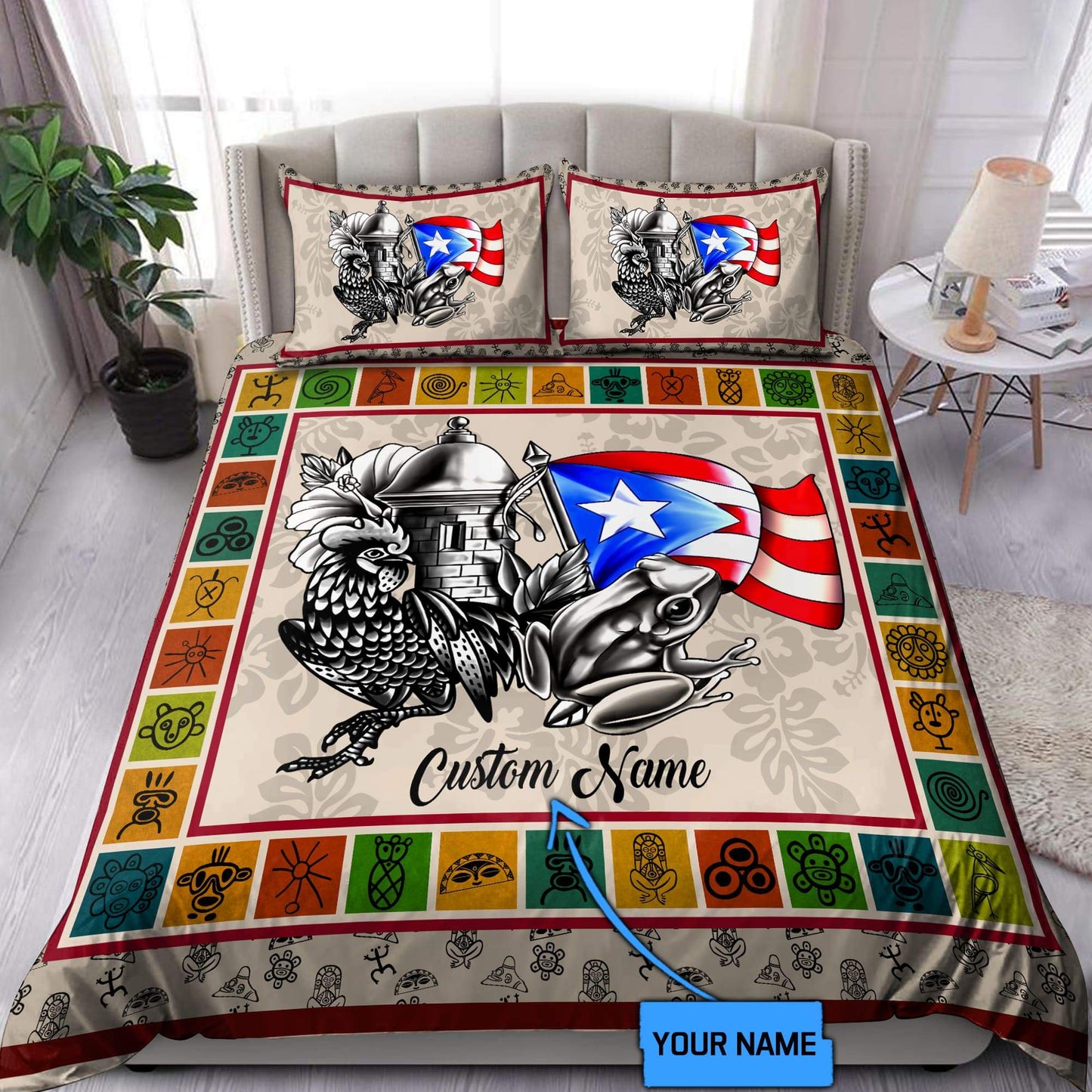 Customize Name Puerto Rico Bedding Set
