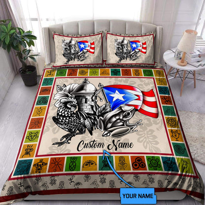 Customize Name Puerto Rico Bedding Set