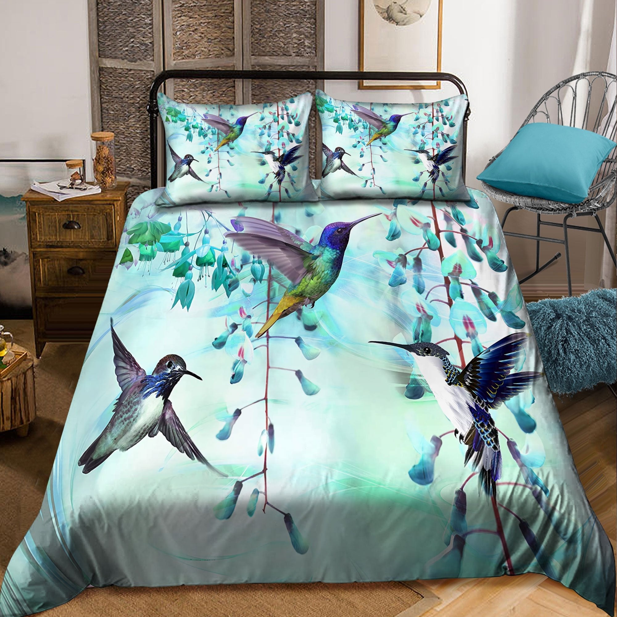 Hummingbird Art Bedding Set – Tmarctee