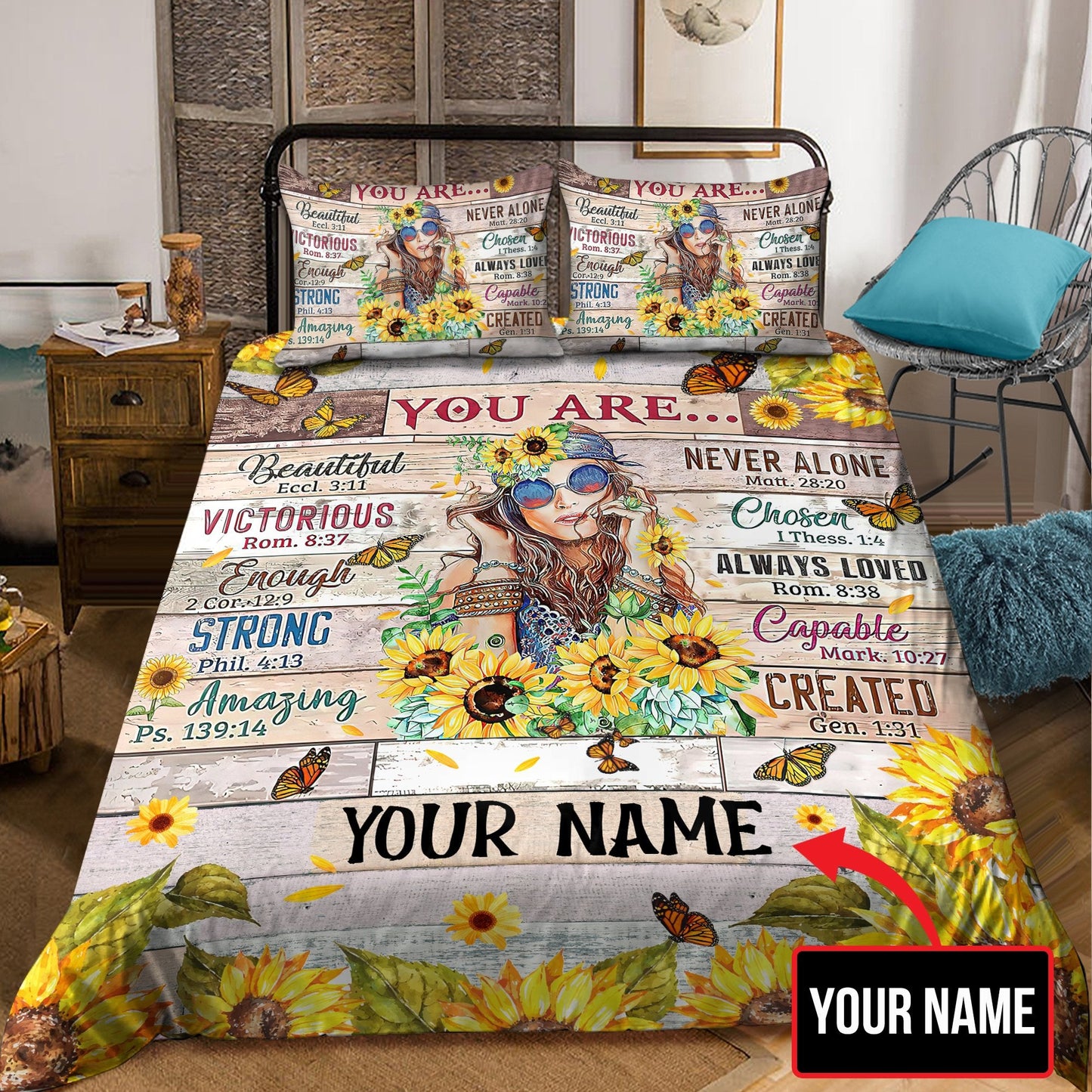 Hippie Girl You Are Bedding Set
