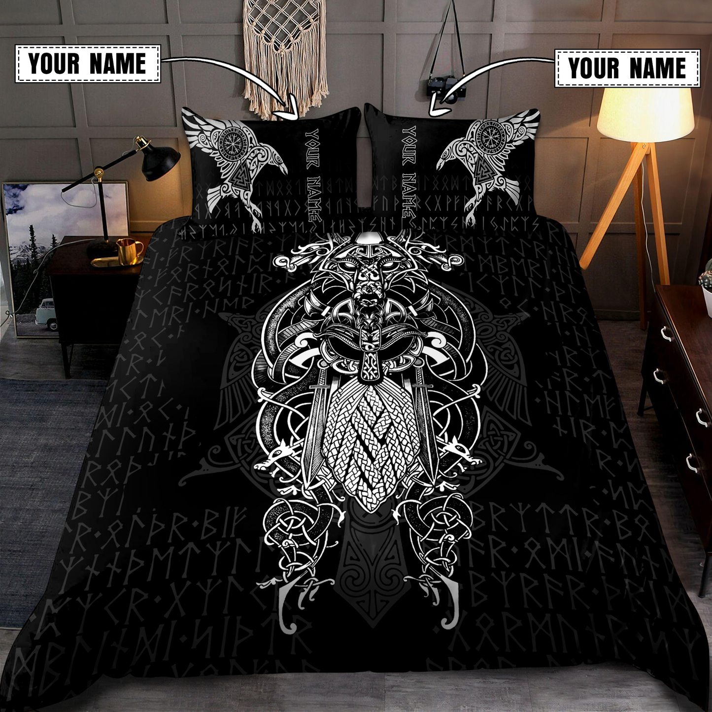 Premium Raven Of Odin 3D All Over Printed Bedding Set