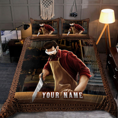 Personalized Name Carpenter Bedding Set Ver 2