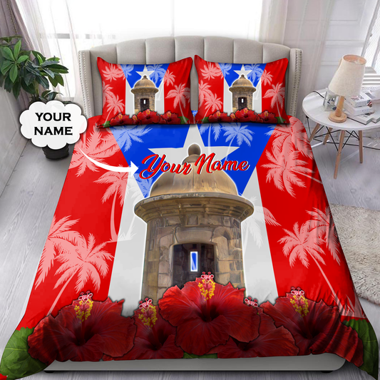 Customize Name Puerto Rico Bedding Set