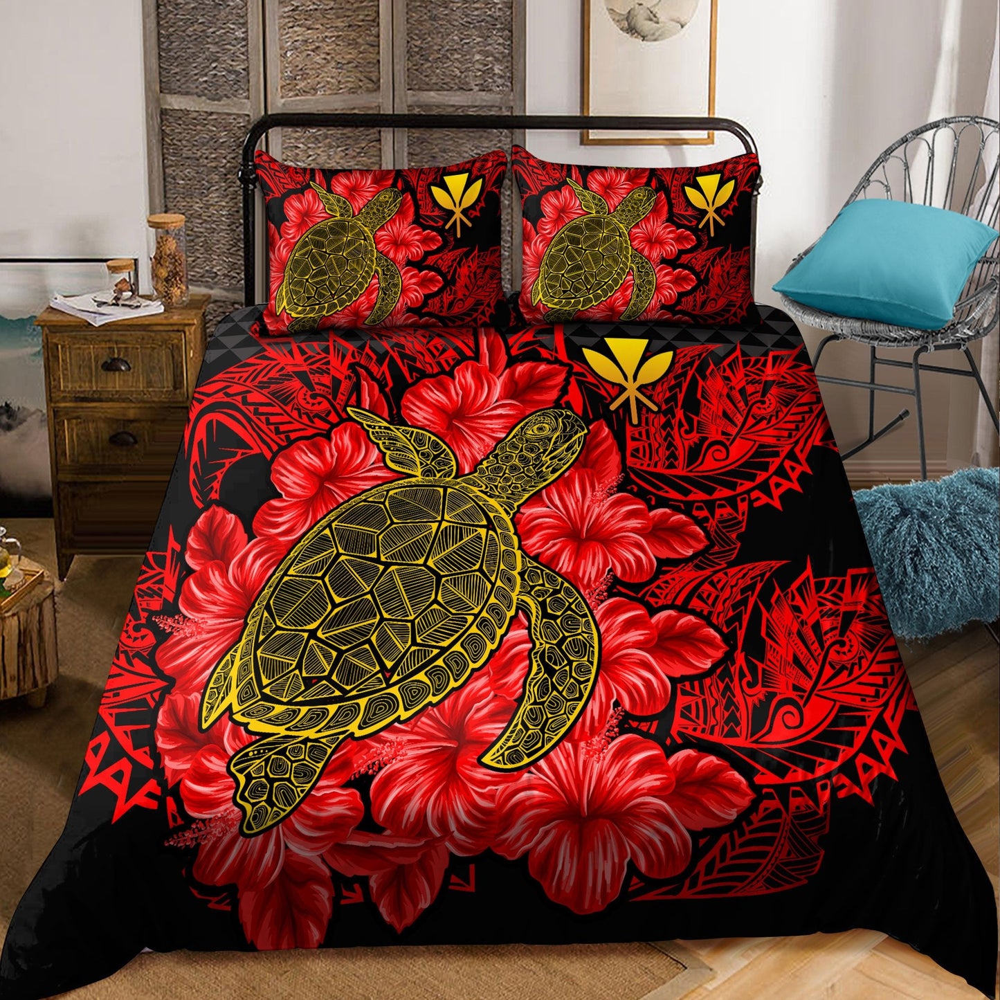 Kanaka Maoli (Hawaiian) Polynesian Bedding Set