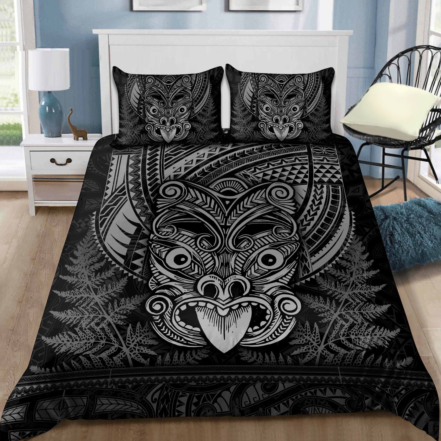 Maori Haka Dance Black Bedding Set TN TNA15072101.S2
