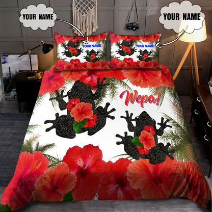 Customize Name Coqui and Maga Puerto Rico Bedding Set