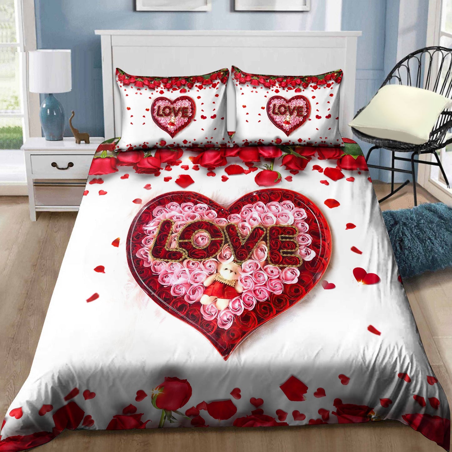 Happy Valentine's Day  3D All Over Printed Bedding Set