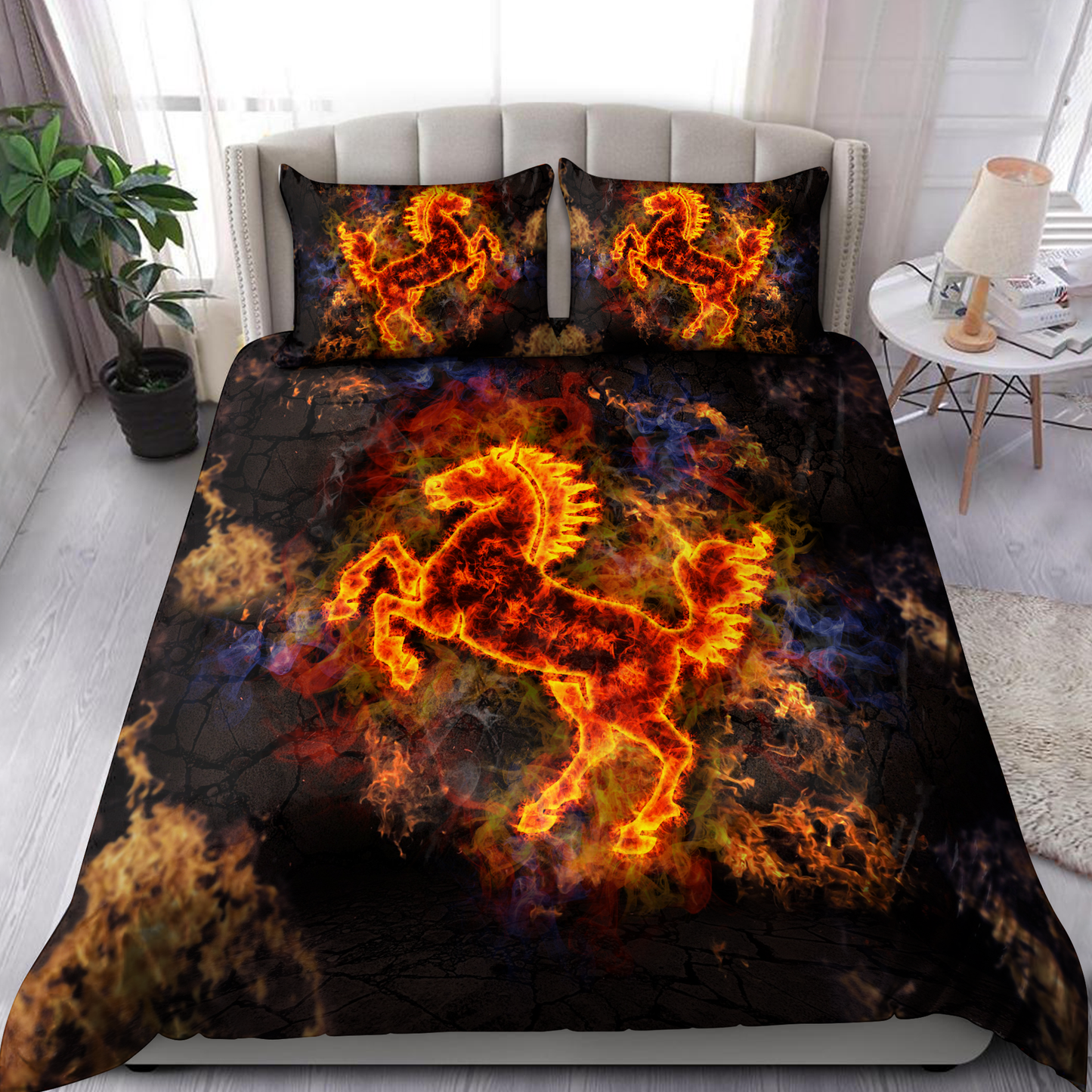 Fire Horse 3D All Over Printed Bedding Set