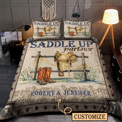 Personalized Name Rodeo Bedding Set Saddle Up Partner