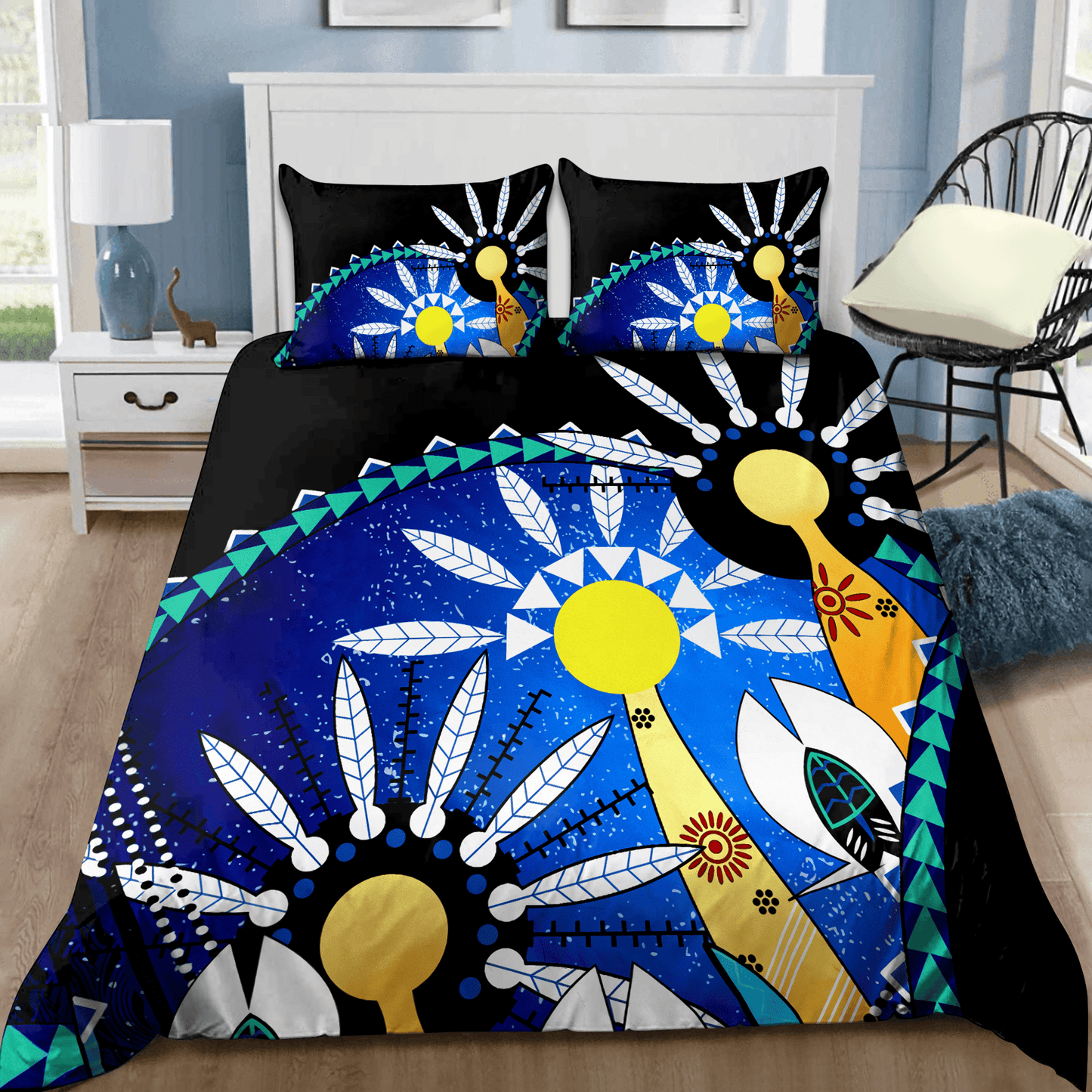 Aboriginal Palm Tree Land Bedding set