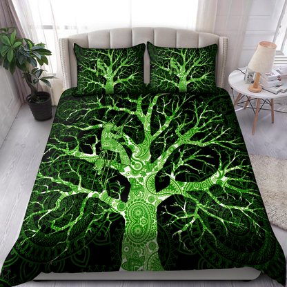 Premium All Over Printed Neon Tree Arborist Logger Lumberjack Bedding Set MEI