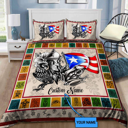 Customize Name Puerto Rico Bedding Set