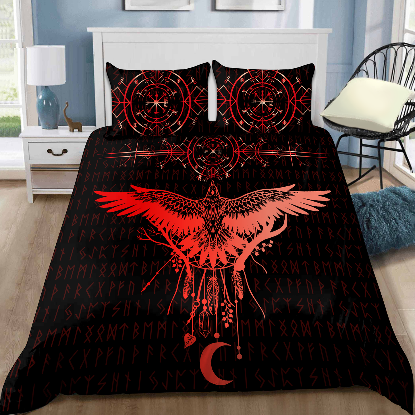 Premium Viking Gear Viking Bedding Set - Raven