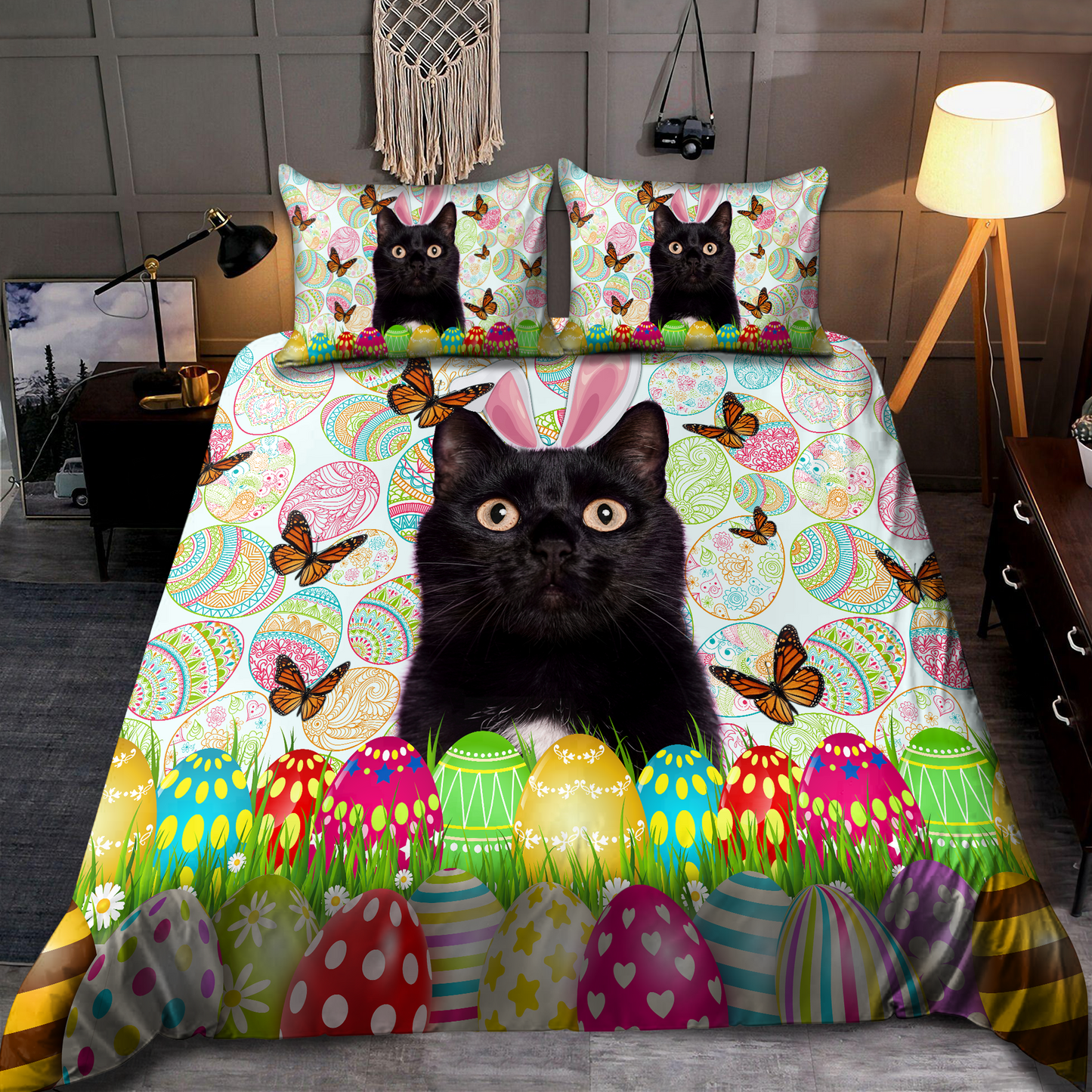 Easter Day Black Cat Bedding Set TNA16032107