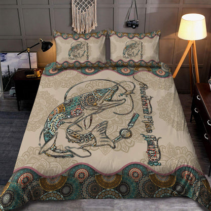 Northern Pike Fishing Mandala Vintage bedding set Pi26062104