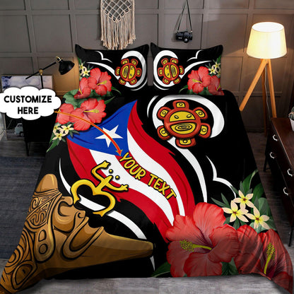 Customize Name Loving Puerto Rico Bedding Set