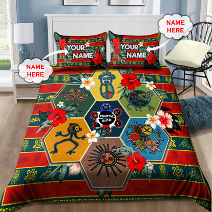 Customize Name Puerto Rico Bedding Set