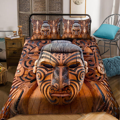 Carved Maori Wood 3D Bedding Set No 2 TNA17072102
