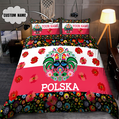 Customize Polska Wycinanki 3D all over printed bedding set