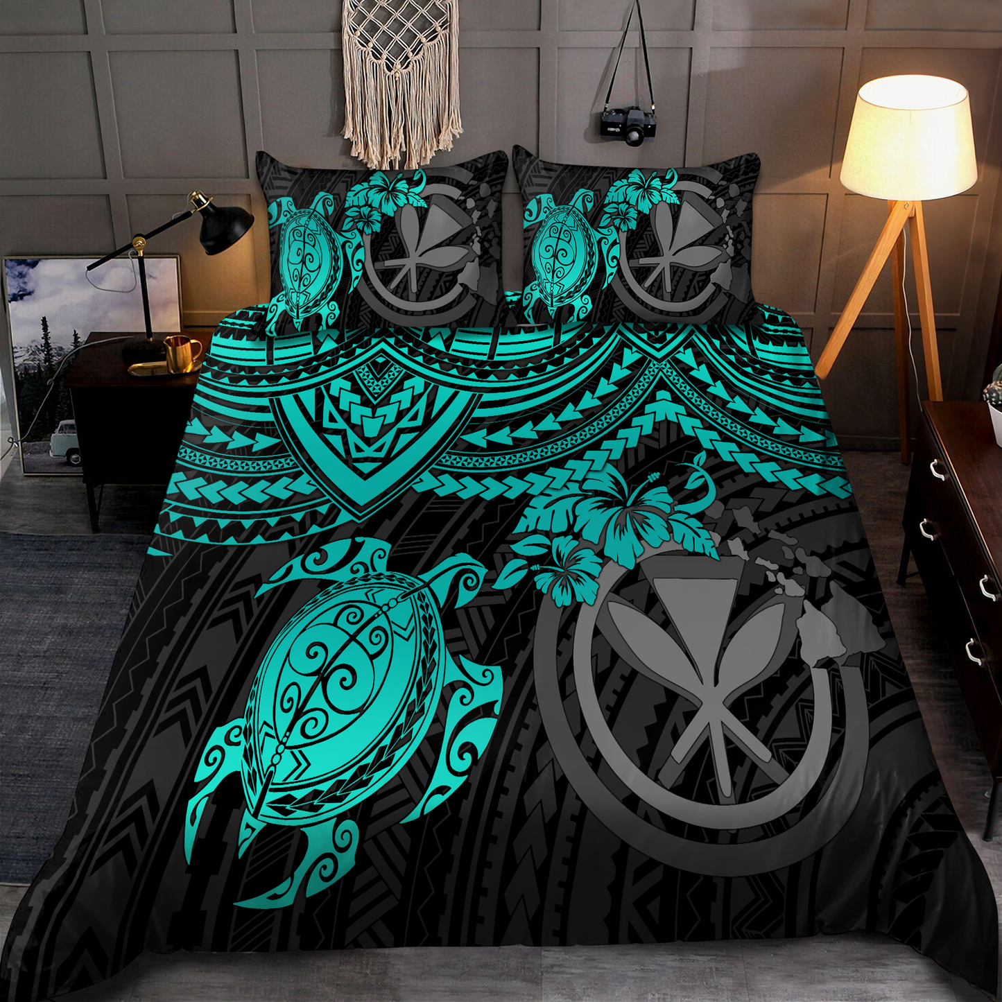 Kanaka Maoli (Hawaiian) Polynesian Turtle Bedding Set