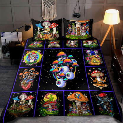 Mushroom 3D All Over Printed Bedding Set