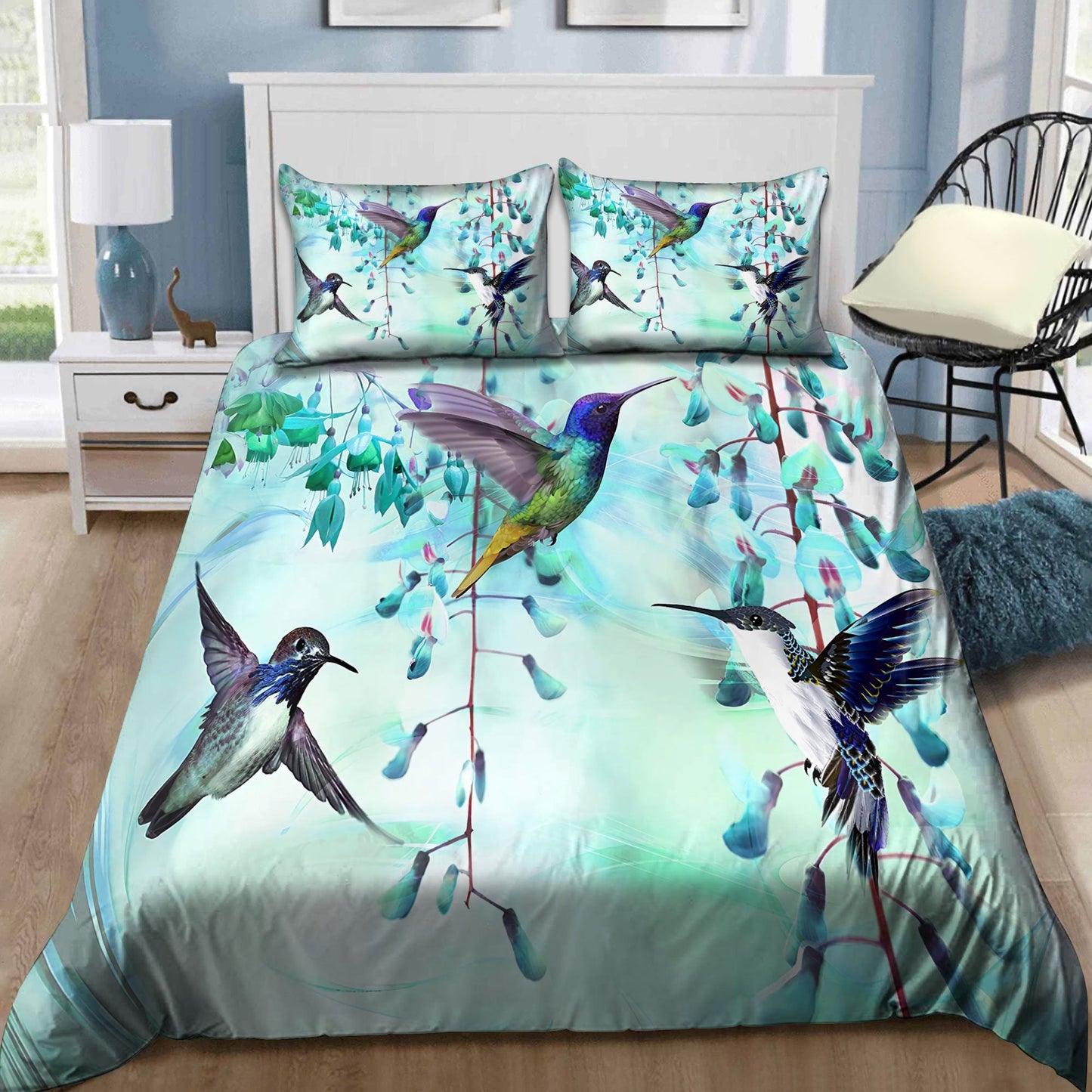 Hummingbird Art Bedding Set