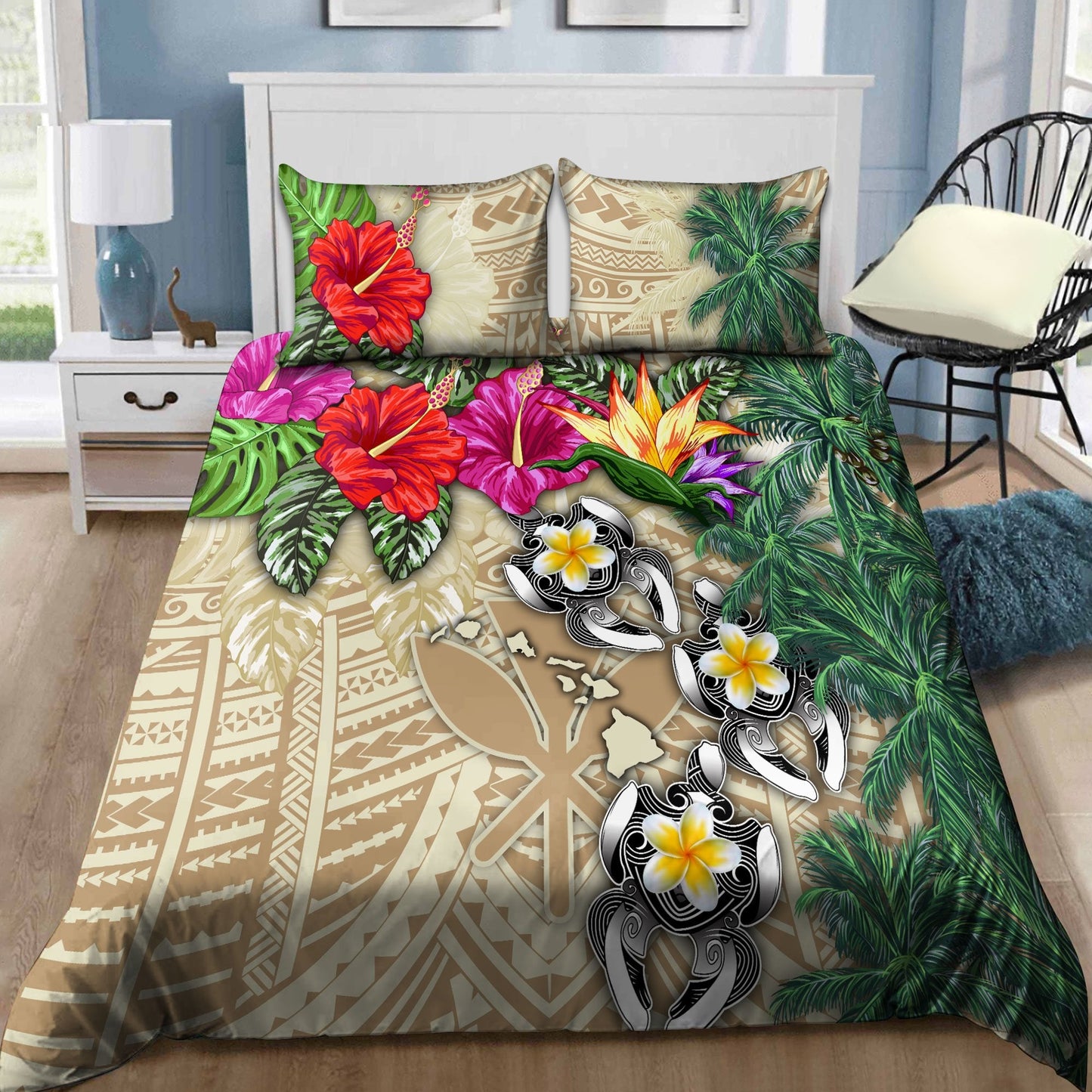 Kanaka Maoli (Hawaiian) Polynesian Bedding Set