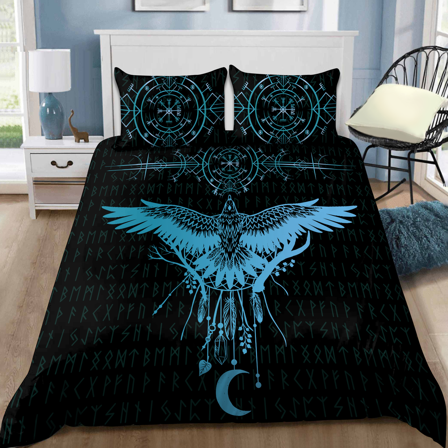 Premium Viking Gear Viking Bedding Set - Raven