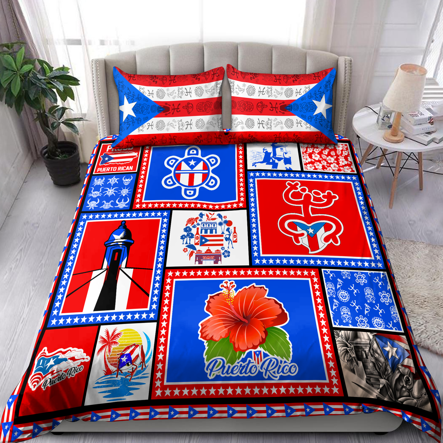 Puerto Rico Art 3D Printed Bedding Set