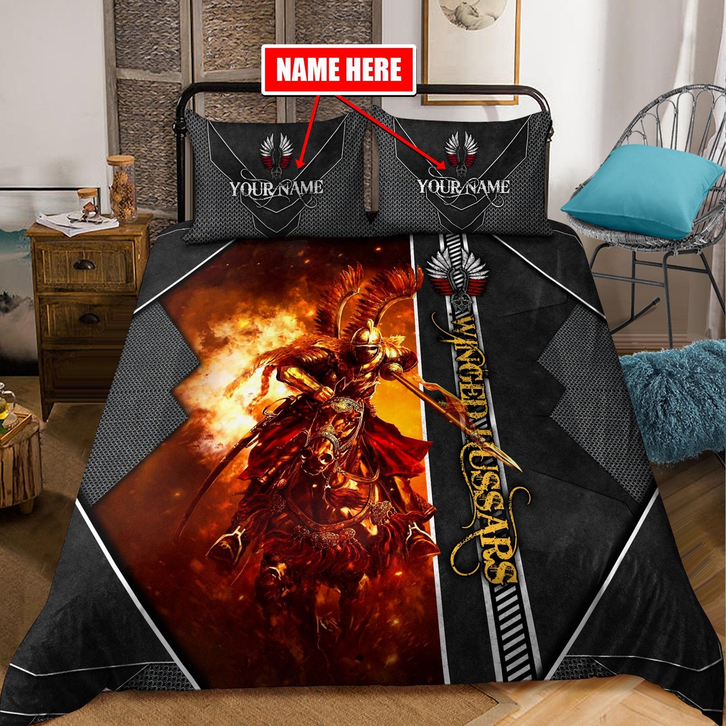 Personalized Polish Winged Hussars Bedding Set Limited Version 1