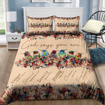 Hummingbird Art Bedding Set