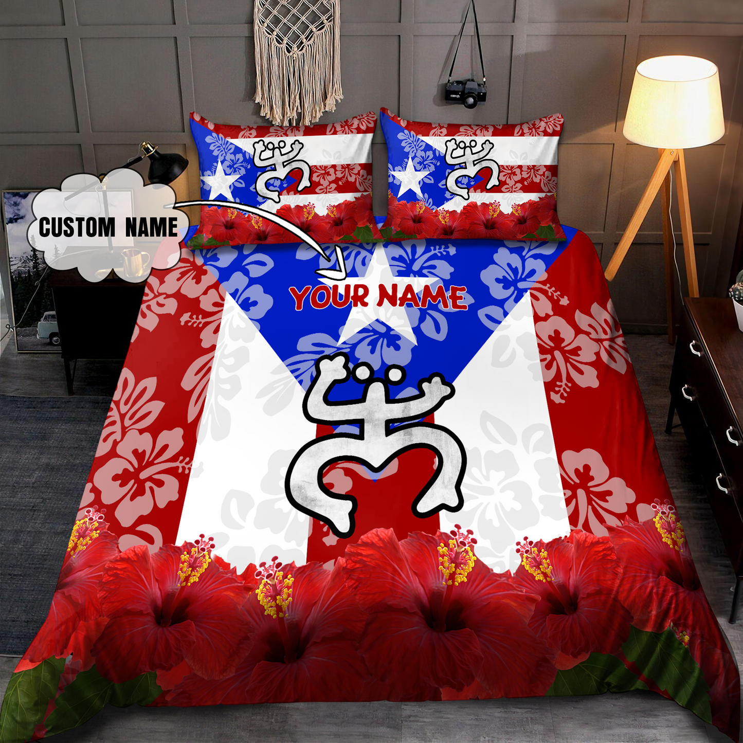 Customize Name Puerto Rico Bedding Set SN07052102