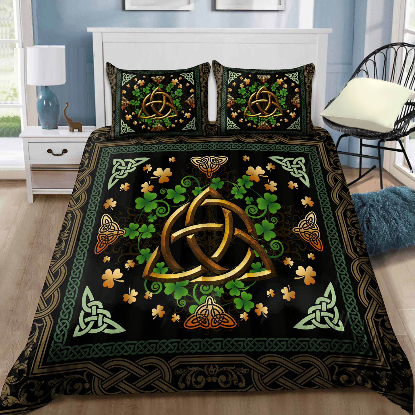 Premium Irish Celtic Shamrock Bedding Set