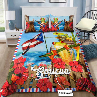 Customize Name Puerto Rico Bedding Set
