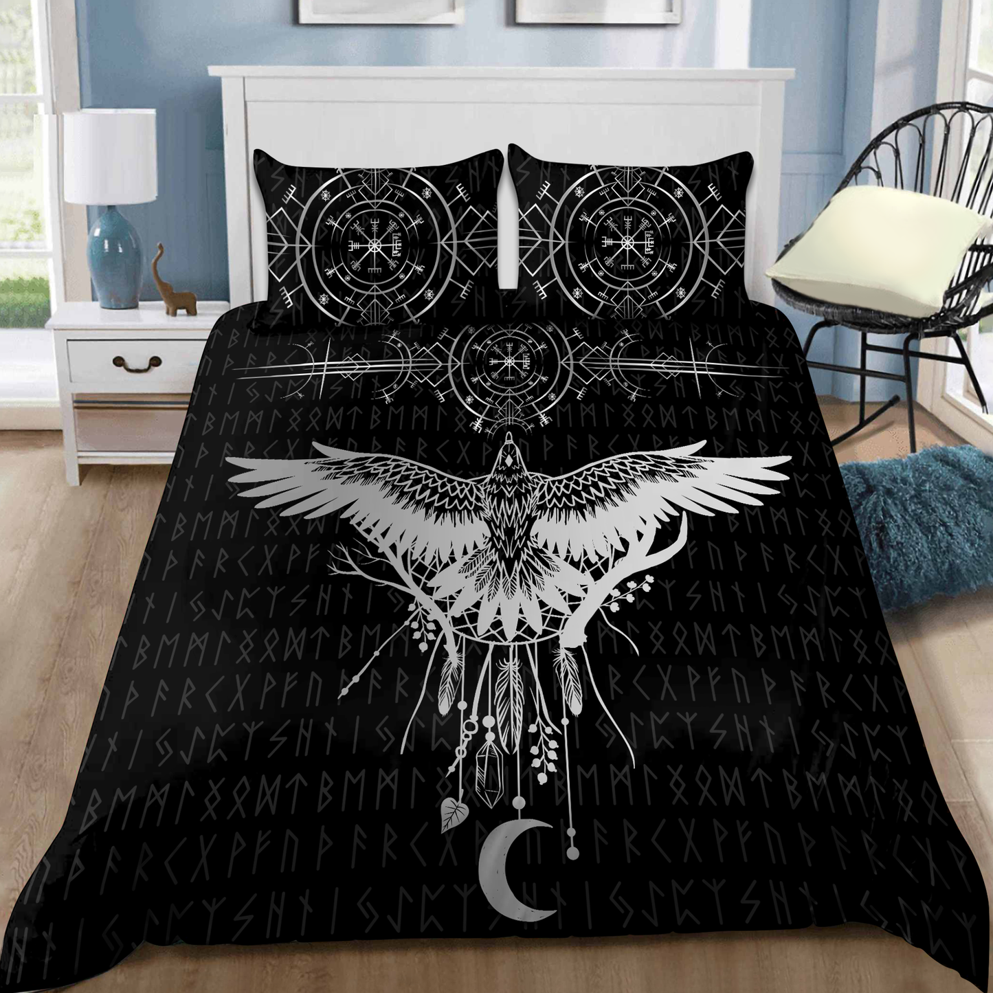 Premium Viking Gear Viking Bedding Set - Raven