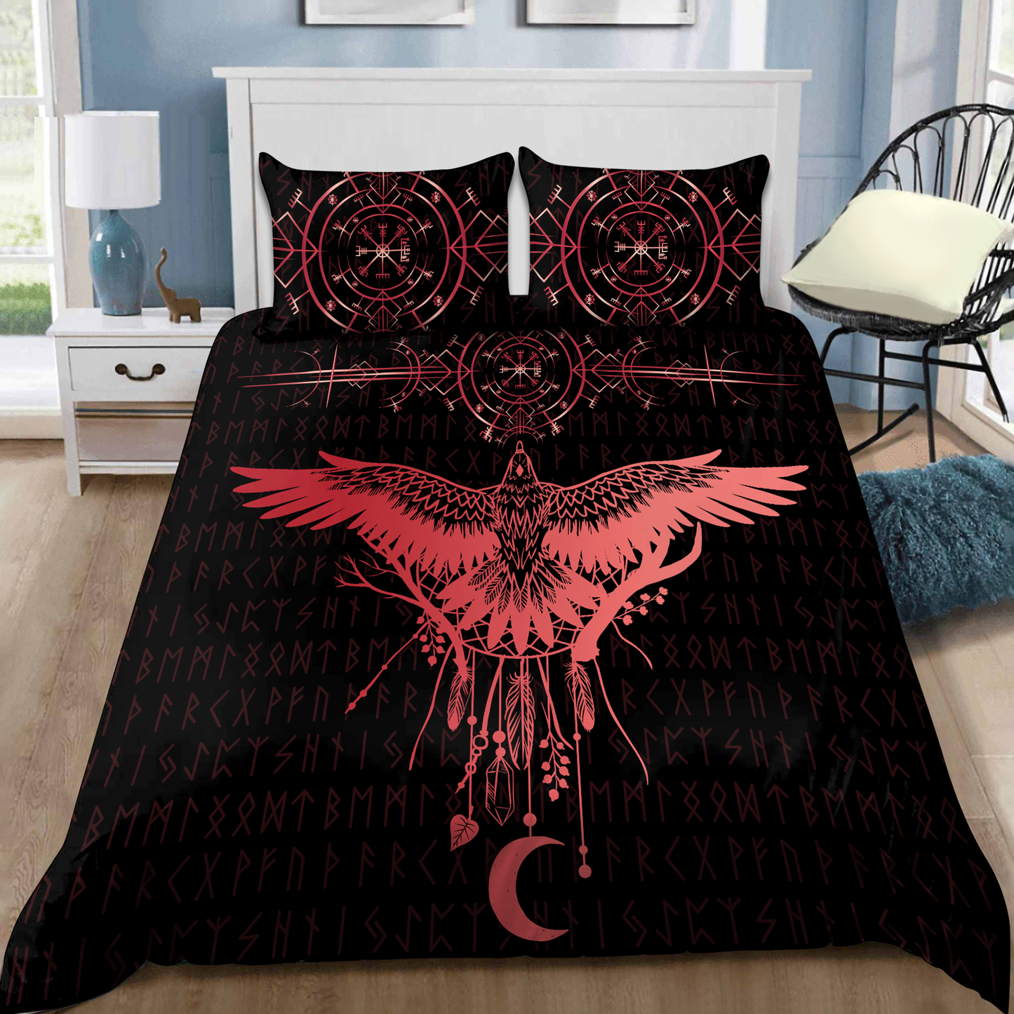 Premium Viking Gear Viking Bedding Set - Raven