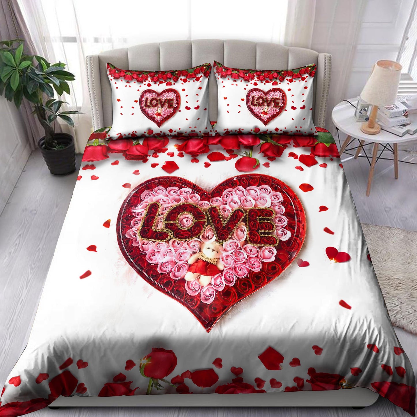 Happy Valentine's Day  3D All Over Printed Bedding Set