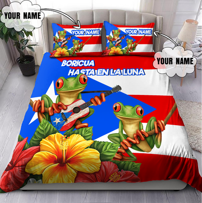 Customize Name Coqui Puerto Rico Bedding Set