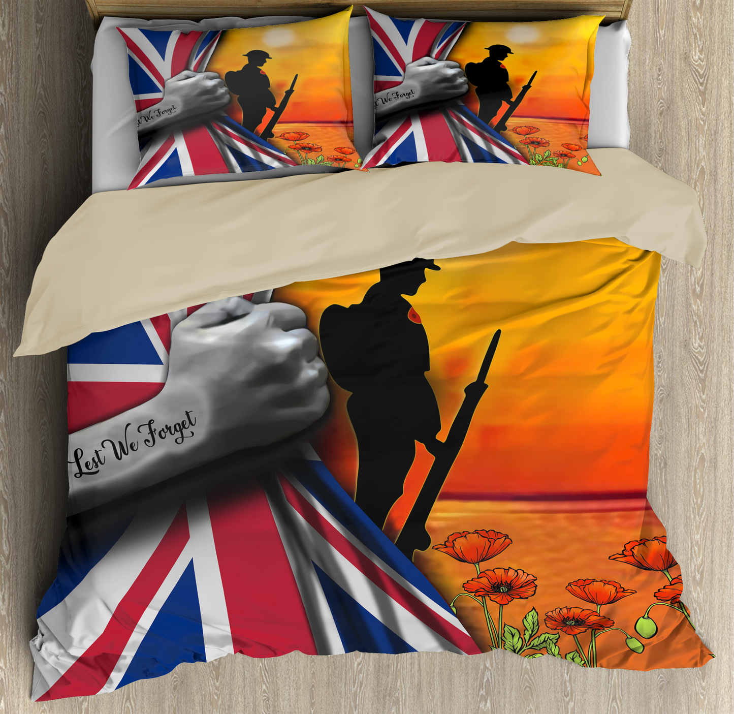 Lest we forget UK Veteran Bedding set