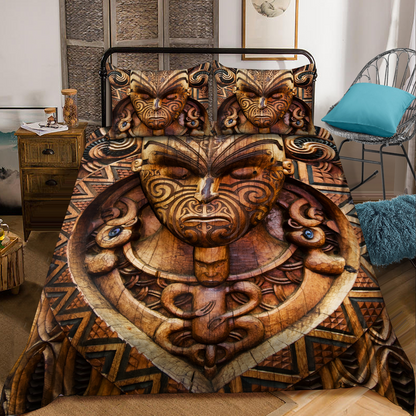 Carved Maori Wood Bedding Set No 1 VP17072105.S2