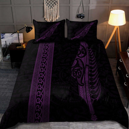 Maori Silver Fern Purple Bedding Set AM15072104.S1