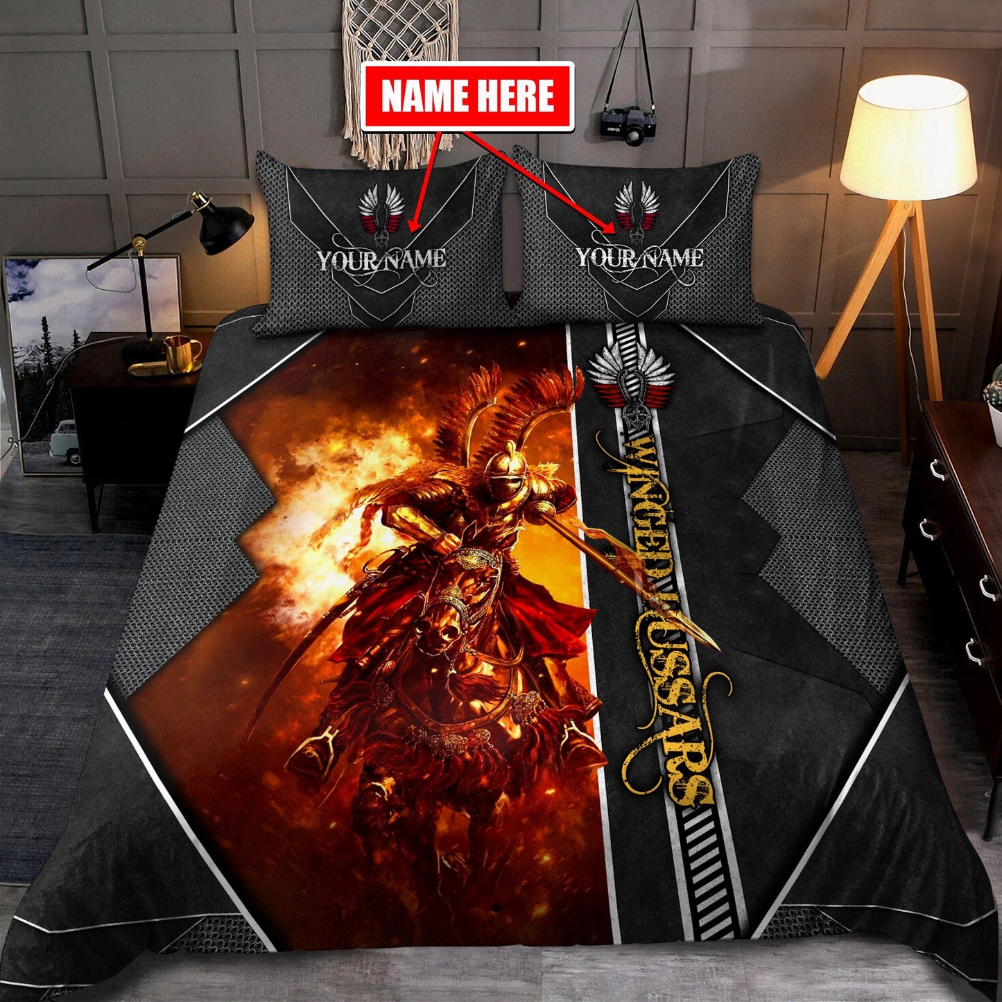 Personalized Polish Winged Hussars Bedding Set Limited Version 1