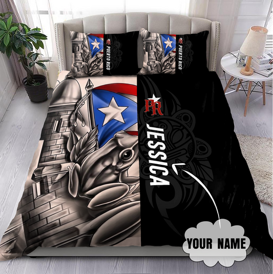 Customize Name Common Coquí Puerto Rico Bedding Set
