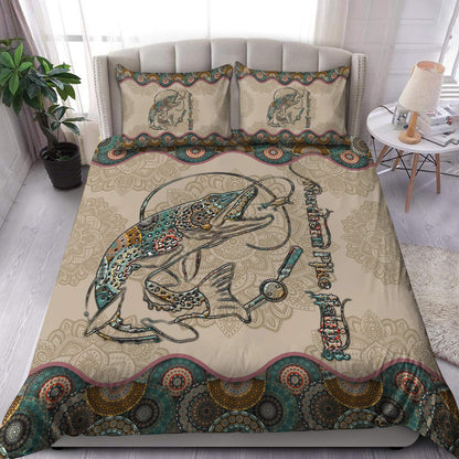 Northern Pike Fishing Mandala Vintage bedding set Pi26062104