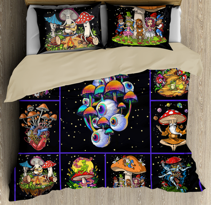 Mushroom 3D All Over Printed Bedding Set